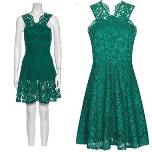 Sandro Paris Green Lace Riviera Mini Dress Size US 6 / FR 38 / Sandro 2